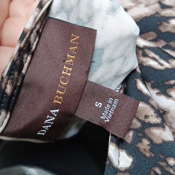 Dana Buchman Snake print Faux Wrap Dress - Picture 7 of 9